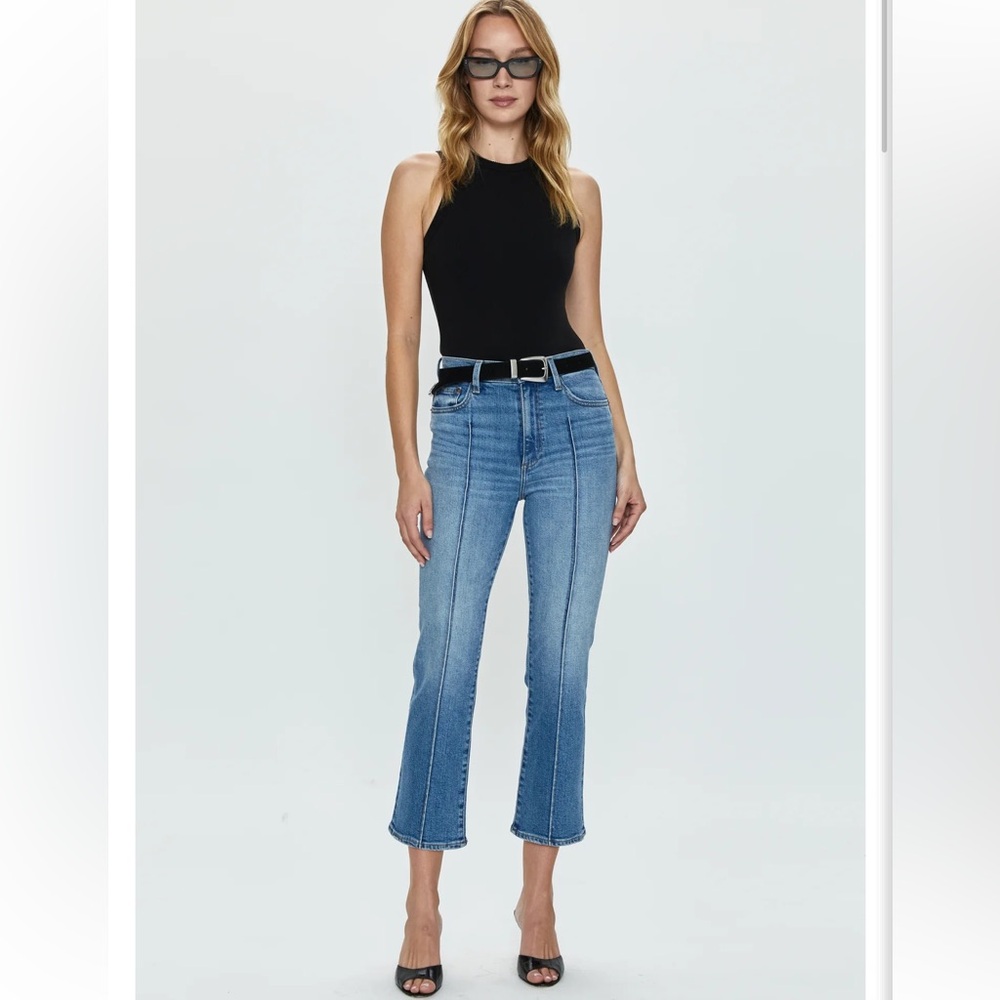 PISTOLA Woman's High Rise Crop Boot Cut Essence Jeans Size 32 NWT